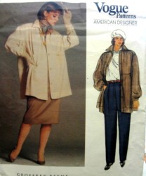 1590 G BEENE LONG JACKET,SKIRT, TAPER PANTS PATTERN 10, 12, 16